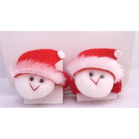 GC109 Sata Claus Ruber Hair Band Cute Addrable Soft Padded Red/White Hair Rubber