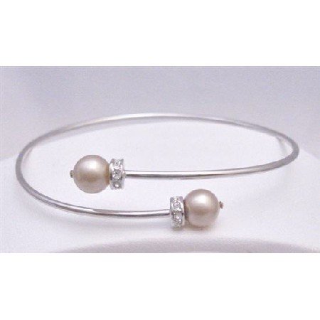 TB771 Wedding Champagne Dress Jewelry Silver Comfortable Adjustable Cuff Bracelet