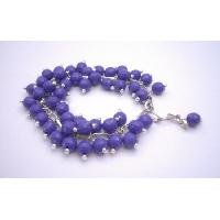 TB675 Dark Purple Multi Tiny Beads Bracelet Fancy Fashionable Bracelet