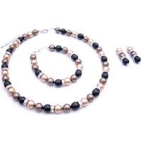 BRD089 Custom Designed Presentation Gift Tricolor Swarovski Pearls Jewelry