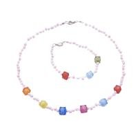 GC227 Jewelry For Girls Superior Quality Necklace & Bracelet Set Multicolored Beads