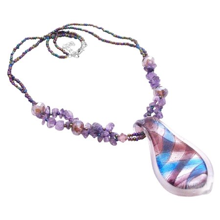 N916 The Finest Murano Glass Pendant Necklace The Most Affordable Jewelry