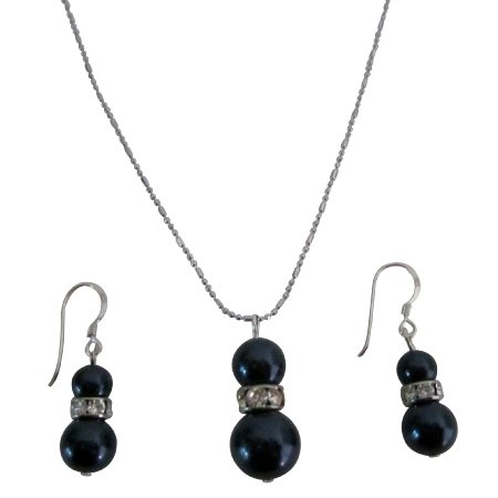NSC822 Superb Gift Christmas Birthday Night Blue Pearls Jewelry