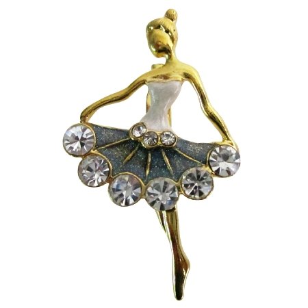 B602 Ballet Dancer Brooch Vintage Dancer Brooch