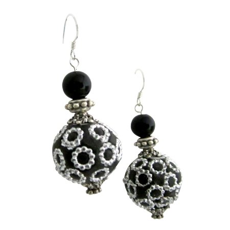 ERC748 Ethnic Elegant Handmade Bead Earring Holiday Gift