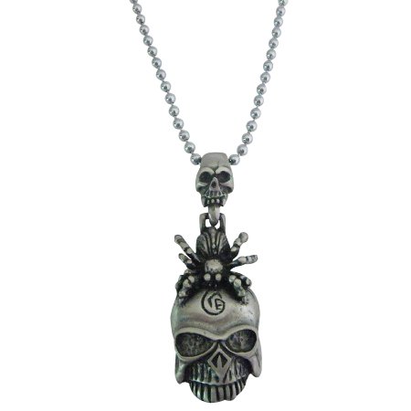 Halloween Gift Free Shipping Scorpion On Skull Head Pendant