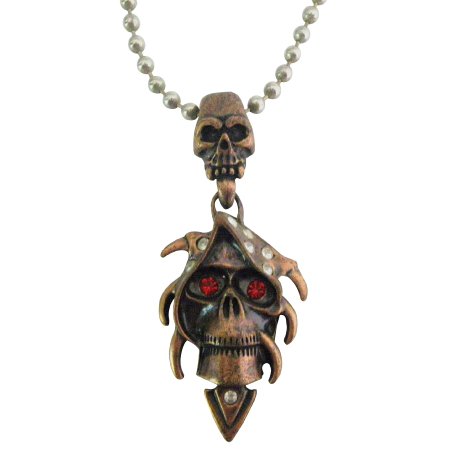 Shop Best Collection For Halloween Jewelry Copper Skull Pendant