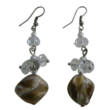 Wholesale Shell Earring Wedding Glittering Jewelry
