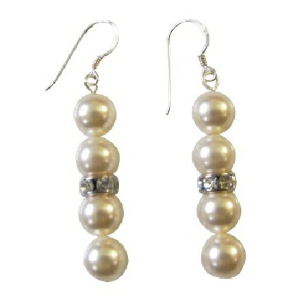 Ivory Pearls Fashion Jewelry Earrings Wedding Party Gift
