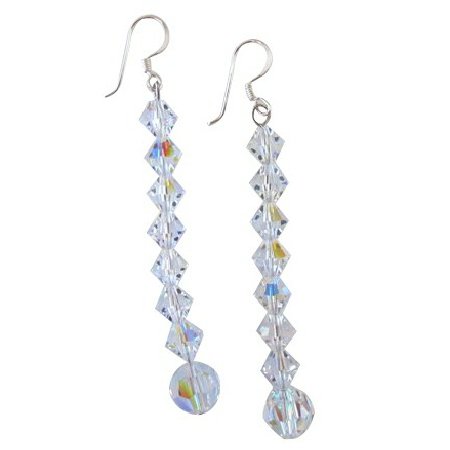 Striking Swarovski AB Earrings Valentine Gifts