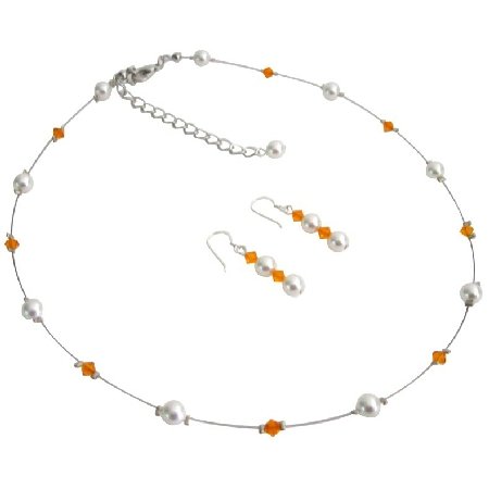 Back Drop Down Prom Bridesmaid Jewelry white Pearls Sun Crystals