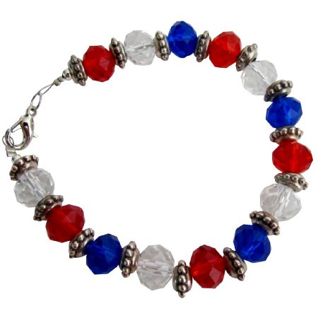 TB1119 Love USA 4th Of July Celebrate Patriotic Day - Stunning Bracelet