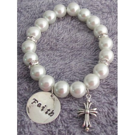 GC493 Christian Jewelry Faith Bracelet with Cross Charm