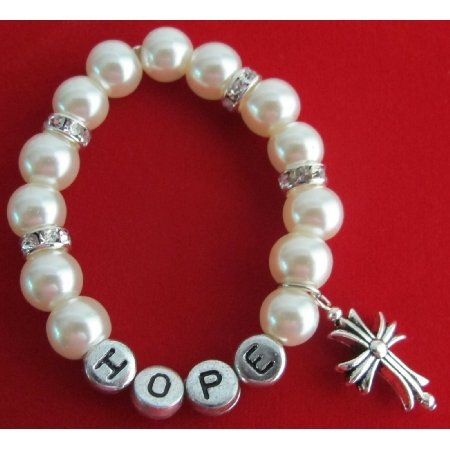 GC501 Personalized Baptism Christian Bracelet Cross Bracelet