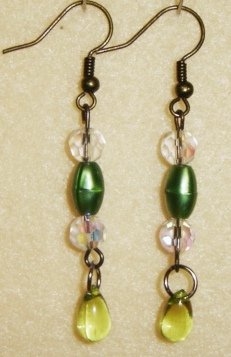 Yellow Teardrop Earrings
