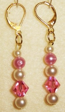 Pink Pearl Earrings