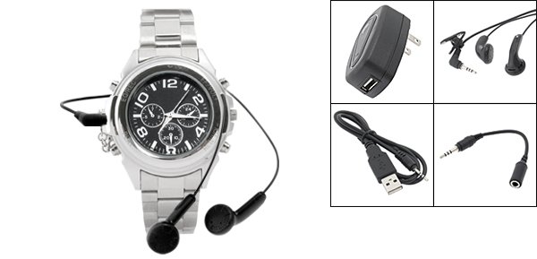 "Rock Roll" MP3 Quartz Wristwatch 256MB (SDX-228) - Silver