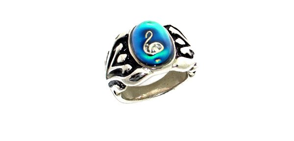 Fashion Jewelry Gothic Oval & Sliver Snake Finger Ring