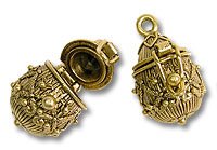 Prayer Box Drop Shaped 21x14mm Gold