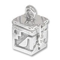 Sterling Silver Prayer Box - Southwest 21x12mm