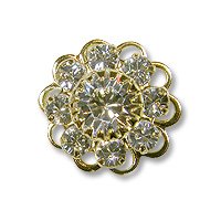 Swarovski Filigree 60860 Gold Plated Crystal/Crystal