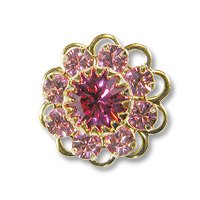 Swarovski Filigree 60860 Gold Plated Light Rose/Rose