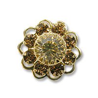 Swarovski Filigree 60860 GP Light Smoked Topaz/Golden Shadow