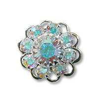 Swarovski Filigree 60860 Sterling Plated Crystal AB/Crystal AB