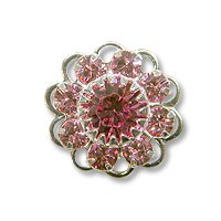 Swarovski Filigree 60860 Sterling Plated Light Rose/Rose