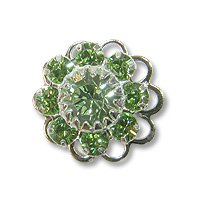 Swarovski Filigree 60860 Rhodium Plated Peridot/Chrysolite