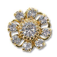 Swarovski Filigree 60870 Gold Plated Crystal/Crystal