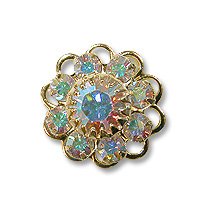 Swarovski Filigree 60870 Gold Plated Crystal AB/Crystal AB