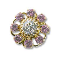 Swarovski Filigree 60870 Gold Plated Light Amethyst/Crystal