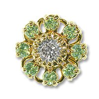 Swarovski Filigree 60870 Gold Plated Chrysolite/Crystal