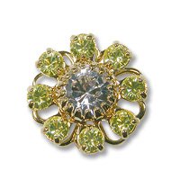 Swarovski Filigree 60870 Gold Plated Crystal Jonquil/Crystal