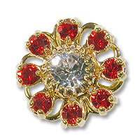 Swarovski Filigree 60870 Gold Plated Light Siam/Crystal