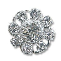 Swarovski Filigree 60870 Sterling Plated Crystal/Crystal