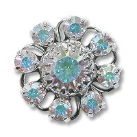 Swarovski Filigree 60870 Rhodium Plated Crystal AB/Crystal AB