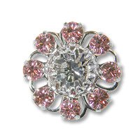 Swarovski Filigree 60870 Rhodium Plated Light Rose/Crystal