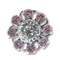 Swarovski Filigree 60870 Rhodium Plated Light Amethyst/Crystal