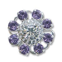 Swarovski Filigree 60870 Rhodium Plated Tanzanite/Crystal