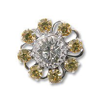 Swarovski Filigree 60870 SP Light Colorado Topaz/Crystal