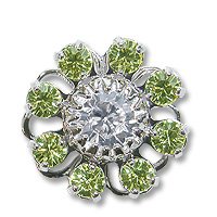 Swarovski Filigree 60870 Rhodium Plated Jonquil/Crystal