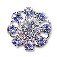 Swarovski Filigree 60870 Rhodium Plated Light Sapphire/Crystal