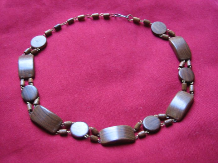 Earthy Wooden Choker Necklace, Jewelry, Natural, Hand-made