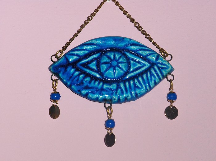 Mediterranean Evil Eye Protector, Decor, Ceramic, Art, Collection