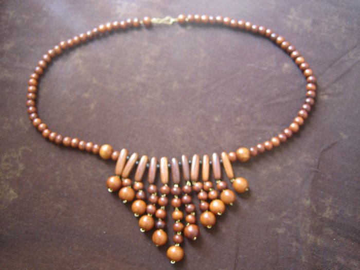 Chandelier Hand Carved Wooden Necklace, Jewelry, Wood Necklace