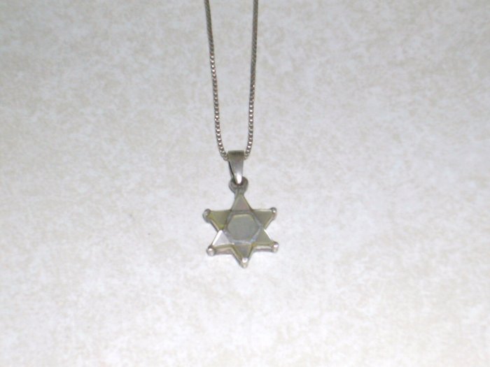 Mother of Pearl Star of David, Jewish Star, Semi-Precious Stone Jewelry