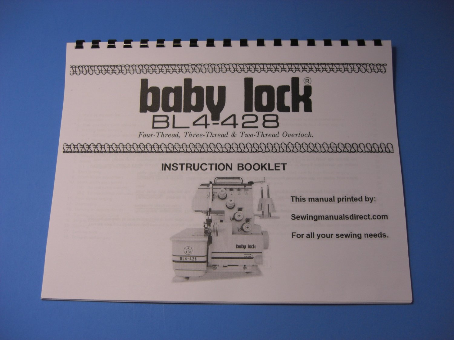 Baby Lock Bl Sewing Machine Instruction Manual