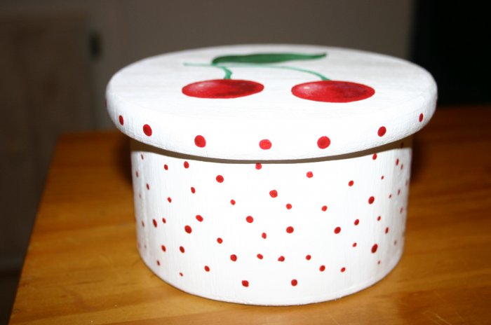 Hand Painted Cherry Cherries Gift Box